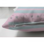 - Suet-K-4358p-2 - Realhomes  Çift Taraflı Pembe Zeminde Baby Shower Özel Tasarım Çocuk Odası Süet Yastık Kırlent Kılıfı Realhomes