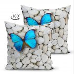 - butterfly - Realhomes  Realhomes Çift Taraflı Özel Tasarımlı Dijital Baskılı Çocuk Odası Süet Yastık Kırlent Kılıfı Realhomes