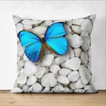 - butterfly - Realhomes  Realhomes Çift Taraflı Özel Tasarımlı Dijital Baskılı Çocuk Odası Süet Yastık Kırlent Kılıfı Realhomes
