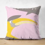 - Suet-K-4377p - Realhomes Çift Taraflı I Can Fly Leylek Motifli Bebek Odası Süet Yastık Kırlent Kılıfı Realhomes
