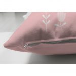 - Suet-K-4411-2 - Realhomes  Çift Taraflı Pembe Zeminde Balon ve Ayıcık Desenli Bebek Odası Süet Yastık Kırlent Kılıfı Realhomes