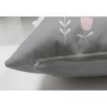 - Suet-K-4413-2 - Realhomes Çift Taraflı Gri Zeminde Balon ve Ayıcık Desenli Bebek Odası Süet Yastık Kırlent Kılıfı Realhomes