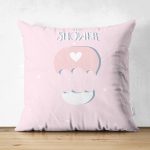 Realhomes Çift Taraflı Özel Tasarımlı Dijital Baskılı Çocuk Odası Süet Yastık Kırlent Kılıfı Realhomes