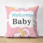 Realhomes Çift Taraflı Özel Tasarımlı Dijital Baskılı Çocuk Odası Süet Yastık Kırlent Kılıfı Realhomes