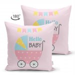 Realhomes Çift Taraflı Özel Tasarımlı Dijital Baskılı Çocuk Odası Süet Yastık Kırlent Kılıfı Realhomes