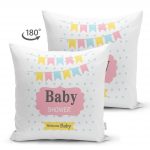 Realhomes Çift Taraflı Özel Tasarımlı Dijital Baskılı Çocuk Odası Süet Yastık Kırlent Kılıfı Realhomes