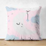 - Suet-K-4489 - Realhomes Realhomes Çift Taraflı Özel Tasarımlı Dijital Baskılı Çocuk Odası Süet Yastık Kırlent Kılıfı Realhomes