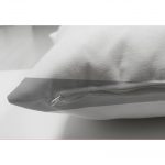 - Suet-K-4500g-2 - Realhomes  Çift Taraflı Gri Çizgiler Üzerine Mavi Yıldız Tasarımlı Bebek Odası Süet Yastık Kırlent Kılıfı Realhomes