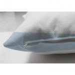 - Suet-K-4500m-2 - Realhomes  Çift Taraflı Mavi Çizgiler Üzerine Pembe Yıldız Tasarımlı Bebek Odası Süet Yastık Kırlent Kılıfı Realhomes