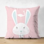 - Suet-K-4512 - Realhomes Realhomes Çift Taraflı Özel Tasarımlı Dijital Baskılı Çocuk Odası Süet Yastık Kırlent Kılıfı Realhomes