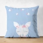 - Suet-K-4520m - Realhomes Realhomes Çift Taraflı Özel Tasarımlı Dijital Baskılı Çocuk Odası Süet Yastık Kırlent Kılıfı Realhomes