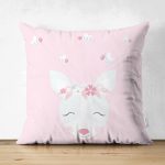 Realhomes Çift Taraflı Özel Tasarımlı Dijital Baskılı Çocuk Odası Süet Yastık Kırlent Kılıfı Realhomes