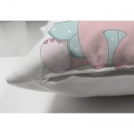 - Suet-K-4530-2 - Realhomes Çift Taraflı Beyaz Zeminli I'm a Girl Tasarımlı Sevimli Fil Bebek Odası Süet Yastık Kırlent Kılıfı Realhomes