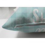 - Suet-K-4538-2 - Realhomes Çift Taraflı Yeşil Ekose Zeminli Fil Desenli Bebek Odası Süet Yastık Kırlent Kılıfı Realhomes