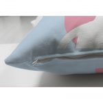 - Suet-K-4552m-2 - Realhomes  Çift Taraflı Mavi Zeminde Unicorn At Tasarımlı Bebek Odası Süet Yastık Kırlent Kılıfı Realhomes