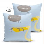 - Suet-K-4590m-1 - Realhomes Çift Taraflı Mavi Zeminde Leylek Motifli Özel Tasarım Çocuk Odası Süet Yastık Kırlent Kılıfı Realhomes