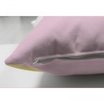 - Suet-K-4590p-2 - Realhomes Çift Taraflı Pembe Zeminde Leylek Motifli Özel Tasarım Çocuk Odası Süet Yastık Kırlent Kılıfı Realhomes