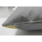 - Suet-K-4591-2 - Realhomes Çift Taraflı Gri Zeminde Leylek Motifli Özel Tasarım Çocuk Odası Süet Yastık Kırlent Kılıfı Realhomes