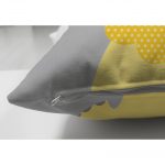 Çift Taraflı Gri Zeminde Uçan Balonlar ve Fil Desenli Çocuk Odası Süet Yastık Kırlent Kılıfı Realhomes