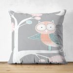 - Suet-K-4628 - Realhomes Realhomes Çift Taraflı Özel Tasarımlı Dijital Baskılı Çocuk Odası Süet Yastık Kırlent Kılıfı Realhomes