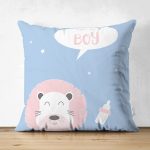 Realhomes Çift Taraflı Özel Tasarımlı Dijital Baskılı Çocuk Odası Süet Yastık Kırlent Kılıfı Realhomes