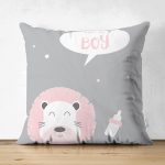 Realhomes Çift Taraflı Özel Tasarımlı Dijital Baskılı Çocuk Odası Süet Yastık Kırlent Kılıfı Realhomes