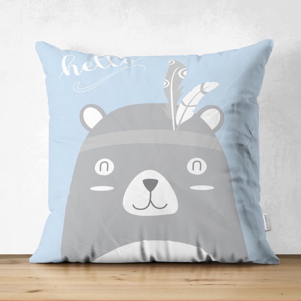 Realhomes Çift Taraflı Özel Tasarımlı Dijital Baskılı Çocuk Odası Süet Yastık Kırlent Kılıfı Realhomes