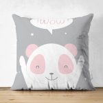 - Suet-K-4659 - Realhomes Realhomes Çift Taraflı Özel Tasarımlı Dijital Baskılı Çocuk Odası Süet Yastık Kırlent Kılıfı Realhomes