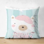 - Suet-K-4669 - Realhomes Realhomes Çift Taraflı Özel Tasarımlı Dijital Baskılı Çocuk Odası Süet Yastık Kırlent Kılıfı Realhomes