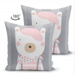 - Suet-K-4669g-1 - Realhomes Realhomes Çift Taraflı Özel Tasarımlı Dijital Baskılı Çocuk Odası Süet Yastık Kırlent Kılıfı Realhomes
