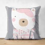 - Suet-K-4669g - Realhomes Realhomes Çift Taraflı Özel Tasarımlı Dijital Baskılı Çocuk Odası Süet Yastık Kırlent Kılıfı Realhomes