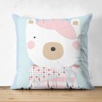 - Suet-K-4669m - Realhomes Realhomes Çift Taraflı Özel Tasarımlı Dijital Baskılı Çocuk Odası Süet Yastık Kırlent Kılıfı Realhomes