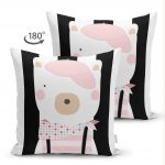 - Suet-K-4669s-1 - Realhomes Realhomes Çift Taraflı Özel Tasarımlı Dijital Baskılı Çocuk Odası Süet Yastık Kırlent Kılıfı Realhomes