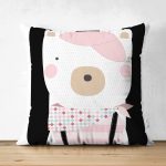 - Suet-K-4669s - Realhomes Realhomes Çift Taraflı Özel Tasarımlı Dijital Baskılı Çocuk Odası Süet Yastık Kırlent Kılıfı Realhomes