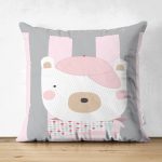 - Suet-K-4670 - Realhomes Realhomes Çift Taraflı Özel Tasarımlı Dijital Baskılı Çocuk Odası Süet Yastık Kırlent Kılıfı Realhomes