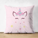 - Suet-K-4675 - Realhomes Realhomes Çift Taraflı Özel Tasarımlı Dijital Baskılı Çocuk Odası Süet Yastık Kırlent Kılıfı Realhomes