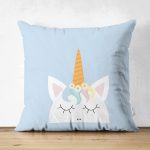 Realhomes Çift Taraflı Özel Tasarımlı Dijital Baskılı Çocuk Odası Süet Yastık Kırlent Kılıfı Realhomes