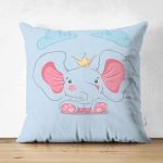 - Suet-K-4694 - Realhomes Realhomes Çift Taraflı Özel Tasarımlı Dijital Baskılı Çocuk Odası Süet Yastık Kırlent Kılıfı Realhomes