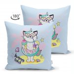 Realhomes Çift Taraflı Özel Tasarımlı Dijital Baskılı Çocuk Odası Süet Yastık Kırlent Kılıfı Realhomes