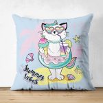 Realhomes Çift Taraflı Özel Tasarımlı Dijital Baskılı Çocuk Odası Süet Yastık Kırlent Kılıfı Realhomes