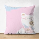 - Suet-K-4803 - Realhomes Realhomes Çift Taraflı Özel Tasarımlı Dijital Baskılı Çocuk Odası Süet Yastık Kırlent Kılıfı Realhomes