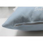 - Suet-K-4806-2 - Realhomes  Çift Taraflı Welcome Baby Shower Temalı Sevimli Ayıcık Çocuk Odası Süet Yastık Kırlent Kılıfı Realhomes