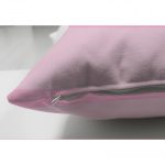 - Suet-K-4810-2 - Realhomes Çift Taraflı Pembe Çizgili Baby Shower Çocuk Odası Süet Yastık Kırlent Kılıfı Realhomes