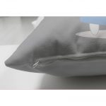 - Suet-K-4816-2 - Realhomes Çift Taraflı Gri Zeminde Balonlu Sevimli Tavşan Çocuk Odası Süet Yastık Kırlent Kılıfı Realhomes