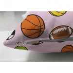 - Suet-K-4847-2 - Realhomes Realhomes Çift Taraflı Spor Topları Dijital Baskılı Modern Süet Yastık Kılıfı Realhomes