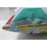- Suet-K-4850-2 - Realhomes Realhomes Çift Taraflı Origami Gemiler Dijital Baskılı Modern Süet Yastık Kılıfı Realhomes