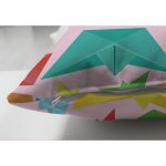 - Suet-K-4851-2 - Realhomes Realhomes Çift Taraflı Origami Gemiler Dijital Baskılı Modern Süet Yastık Kılıfı Realhomes