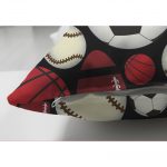 - Suet-K-4853-2 - Realhomes Realhomes Çift Taraflı Spor Topları Dijital Baskılı Modern Süet Yastık Kılıfı Realhomes