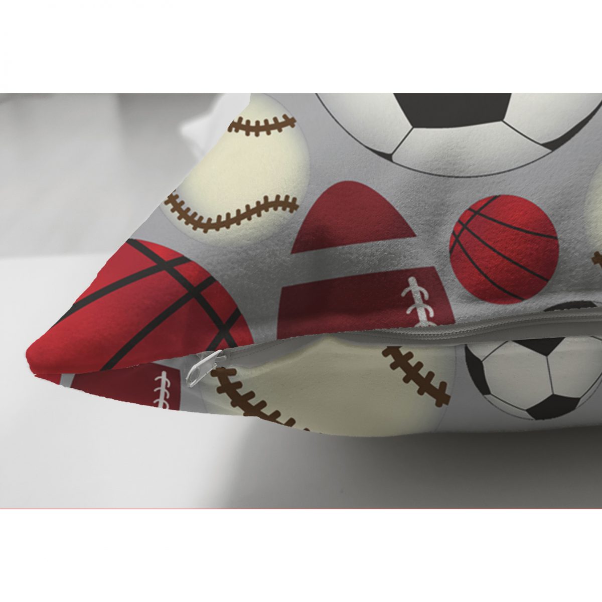 Realhomes Çift Taraflı Spor Topları Dijital Baskılı Modern Süet Yastık Kılıfı Realhomes