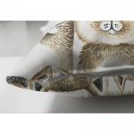 - Suet-K-4888-2 - Realhomes Realhomes Çift Taraflı Kedi Desenli Dijital Baskılı Modern Süet Kırlent Kılıfı Realhomes